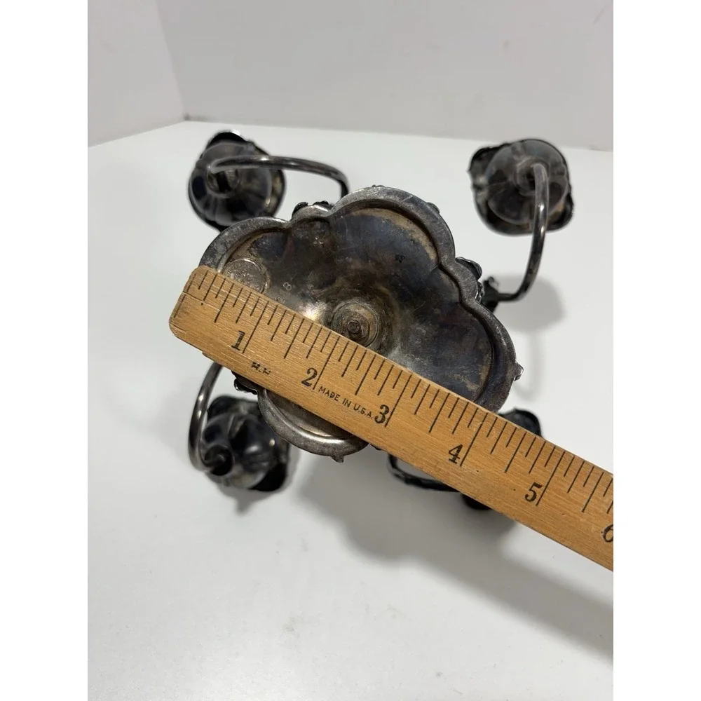 Antique Barbour SilverQuadruple Plate Grape‎ Art Nouveau Four 5 Arm Candleabra